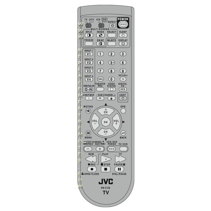 JVC RMC12G TV Remote Control