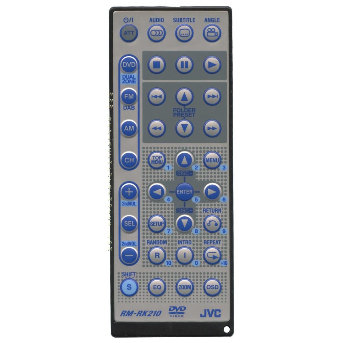 JVC RMRK210 DVD Remote Control