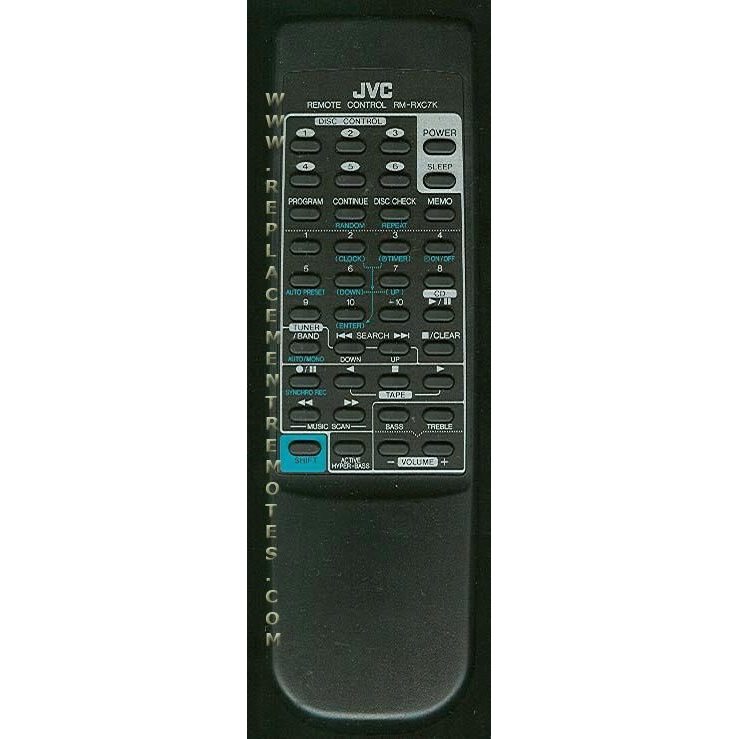 JVC RMRXC7K Audio Remote Control