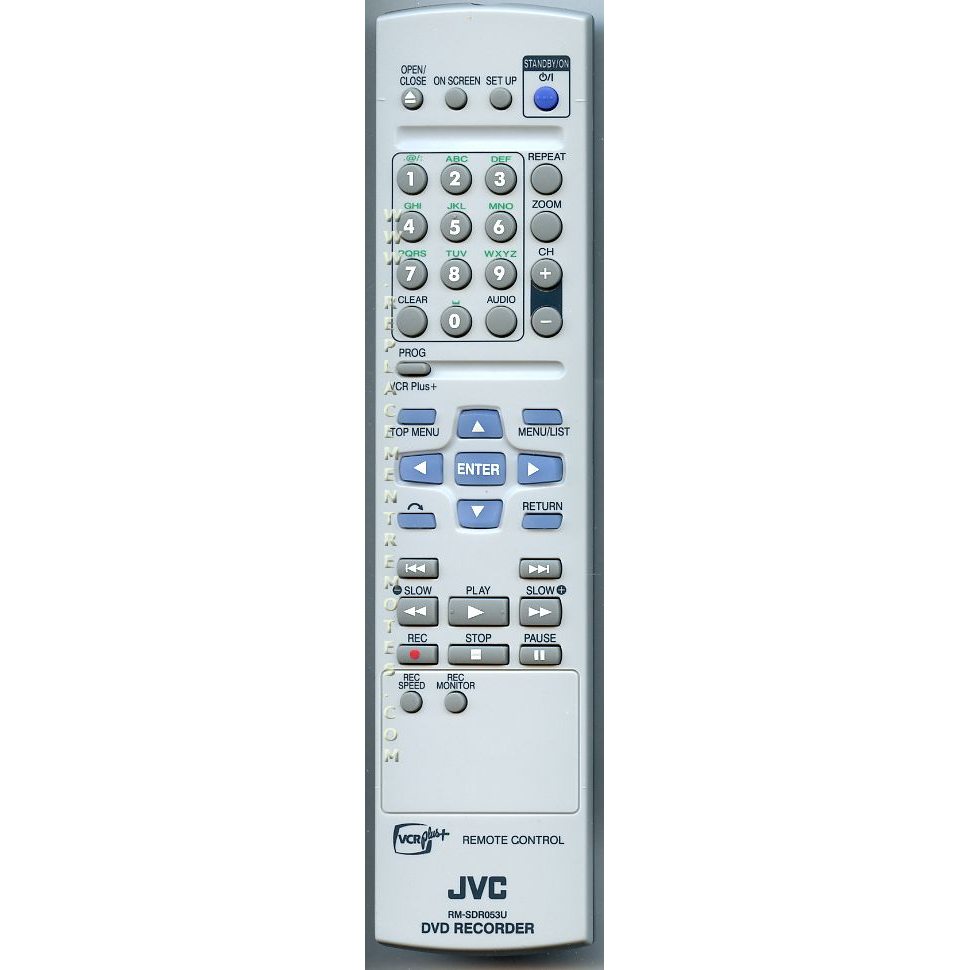 JVC RMSDR053U DVDR Remote Control