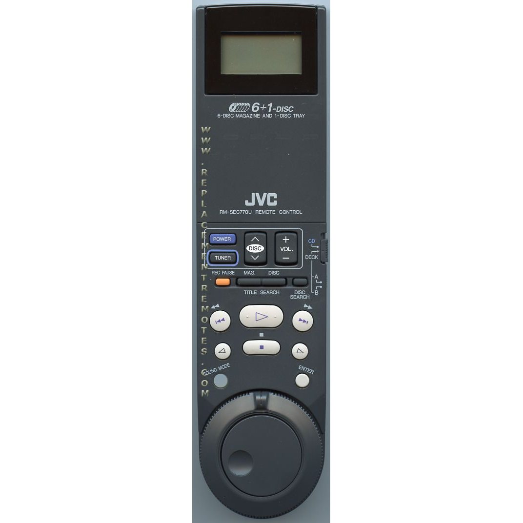 JVC RMSEC770U Audio Remote Control