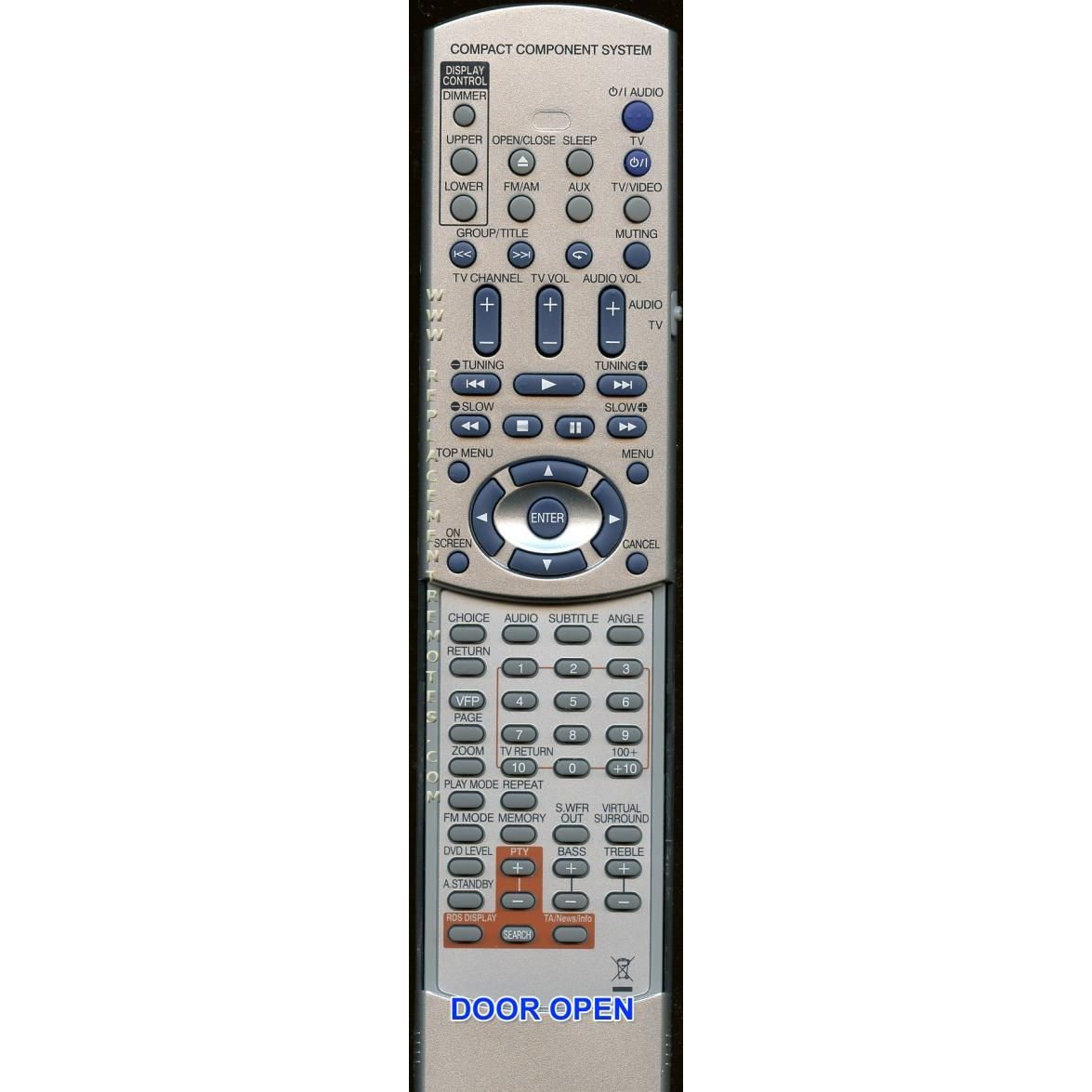 JVC RMSEEXA1RS Audio Remote Control