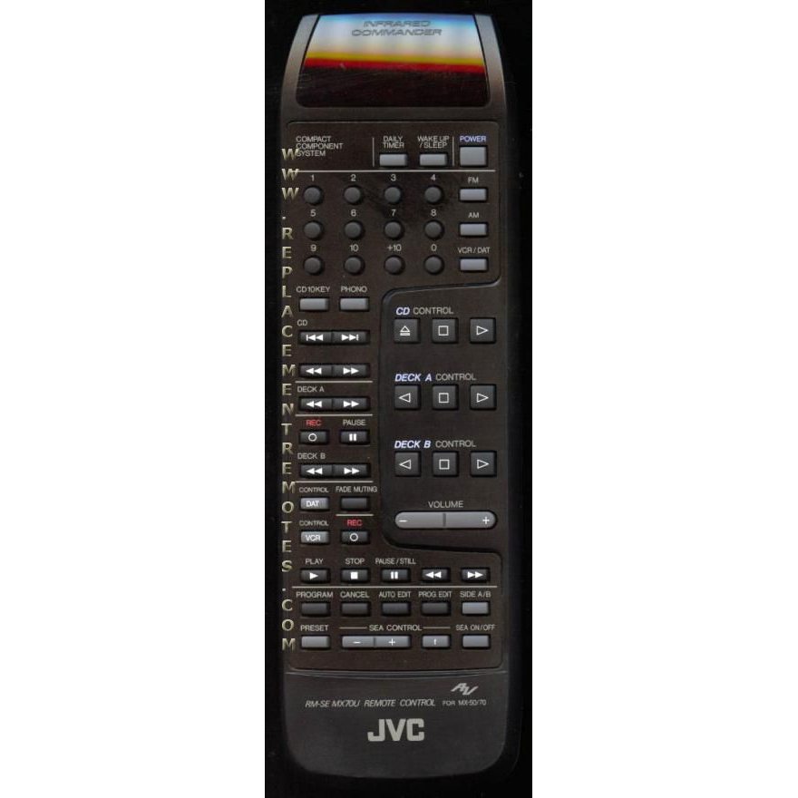 JVC RMSEMX70U Audio Remote Control