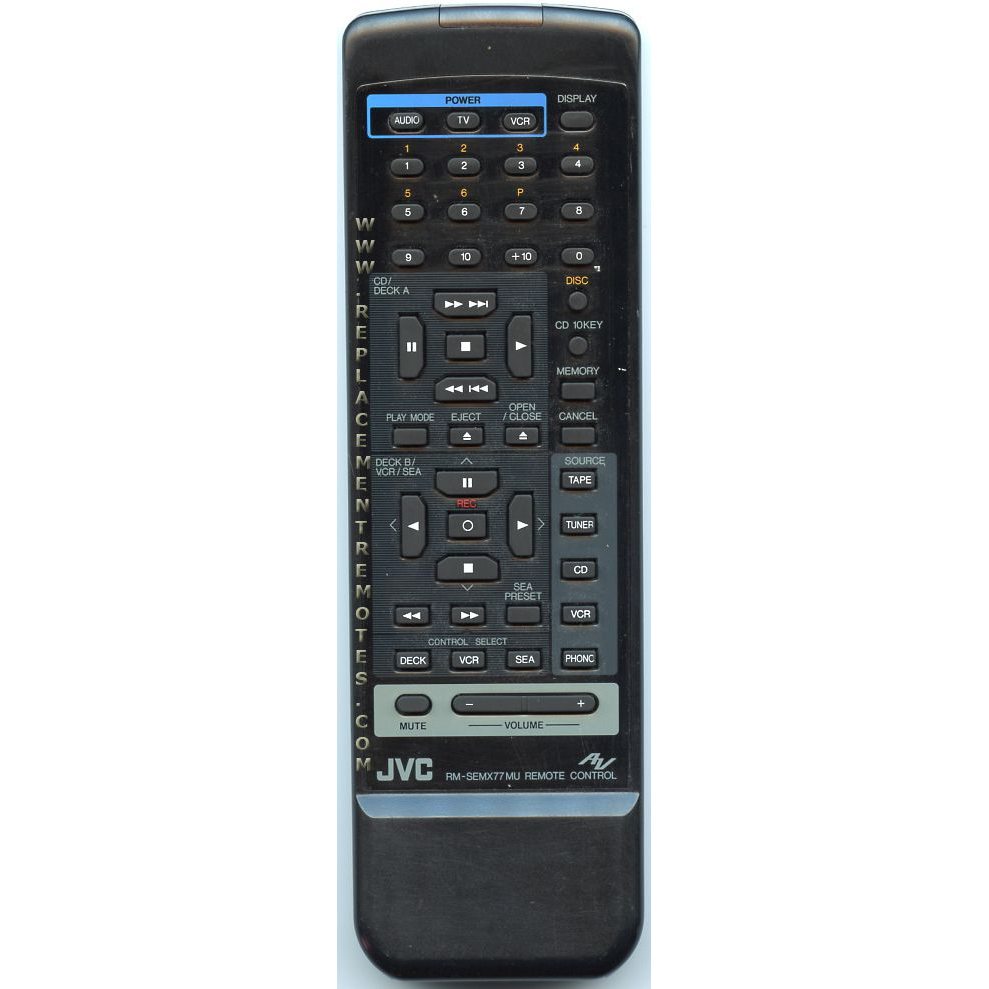 JVC RMSEMX77MU Receiver Remote Control