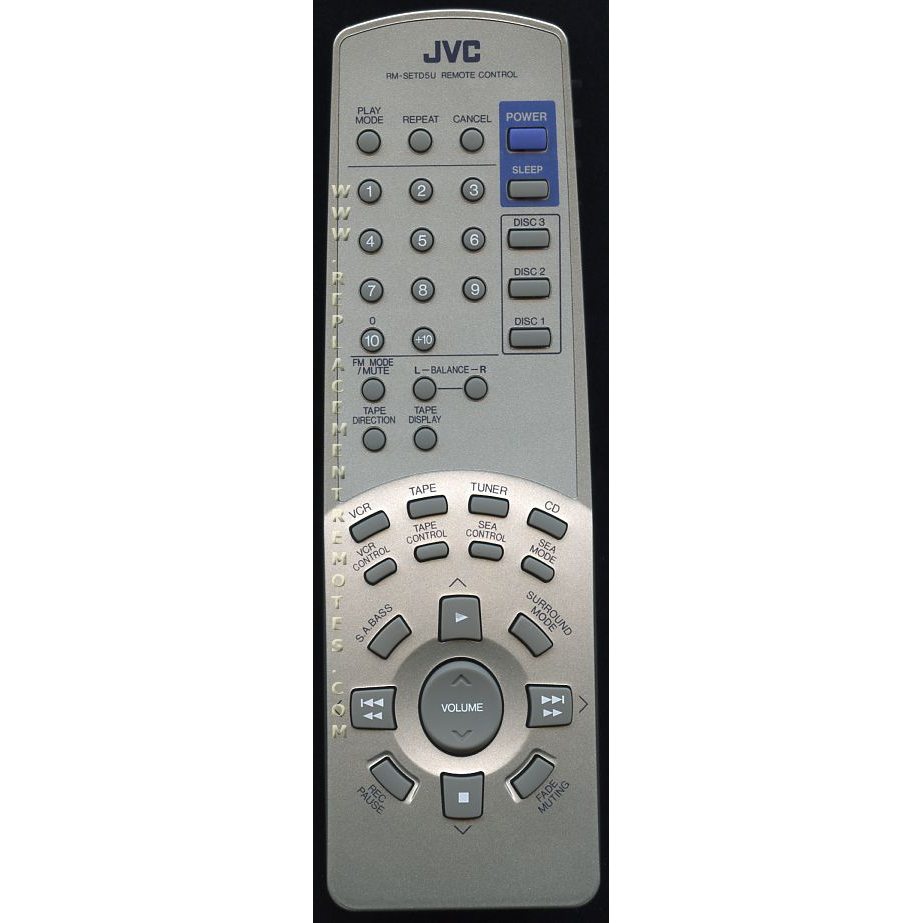 JVC RMSETD5U Receiver Remote Control