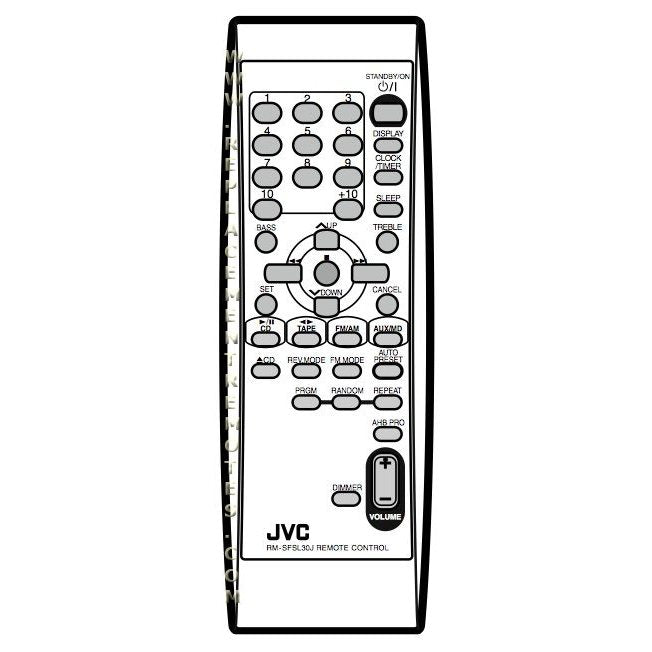 JVC RMSFSL30J Audio Remote Control