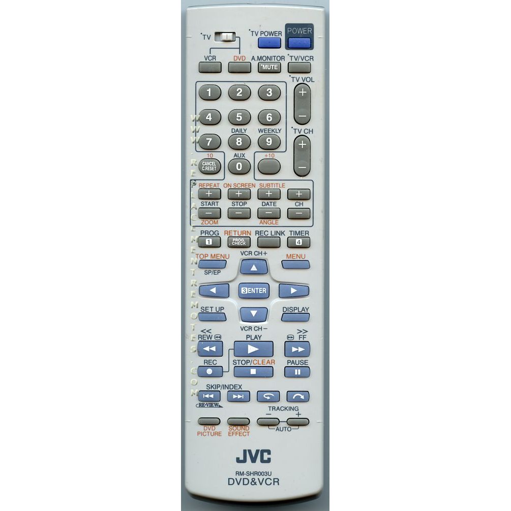 JVC RMSHR003U DVD/VCR Remote Control