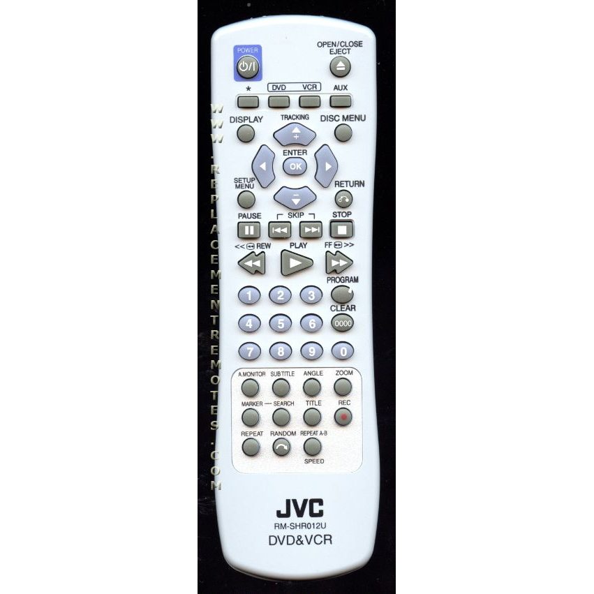 JVC RMSHR012U DVD/VCR Remote Control