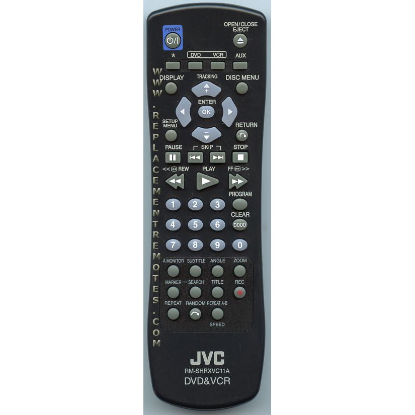 JVC RMSHRXVC11A DVD/VCR Remote Control