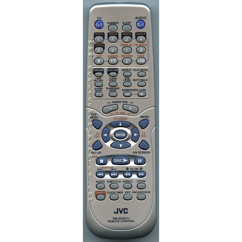 JVC RMSHXD7J Audio Remote Control