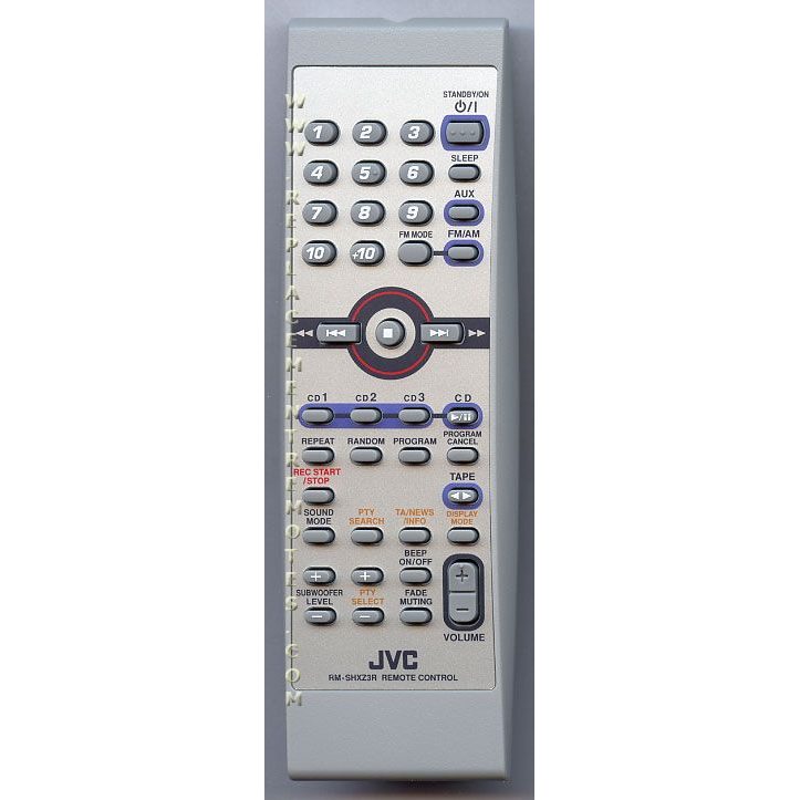 JVC RMSHXZ3R Audio Remote Control