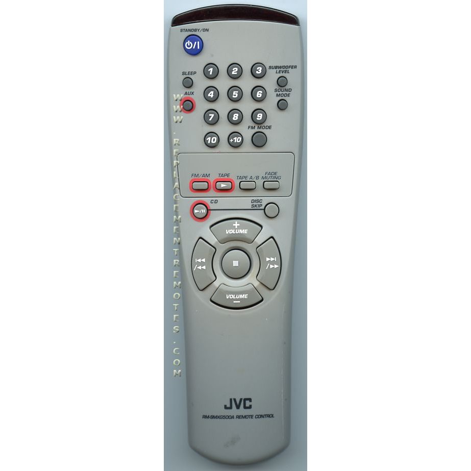 JVC RMSMXG500A Audio Remote Control