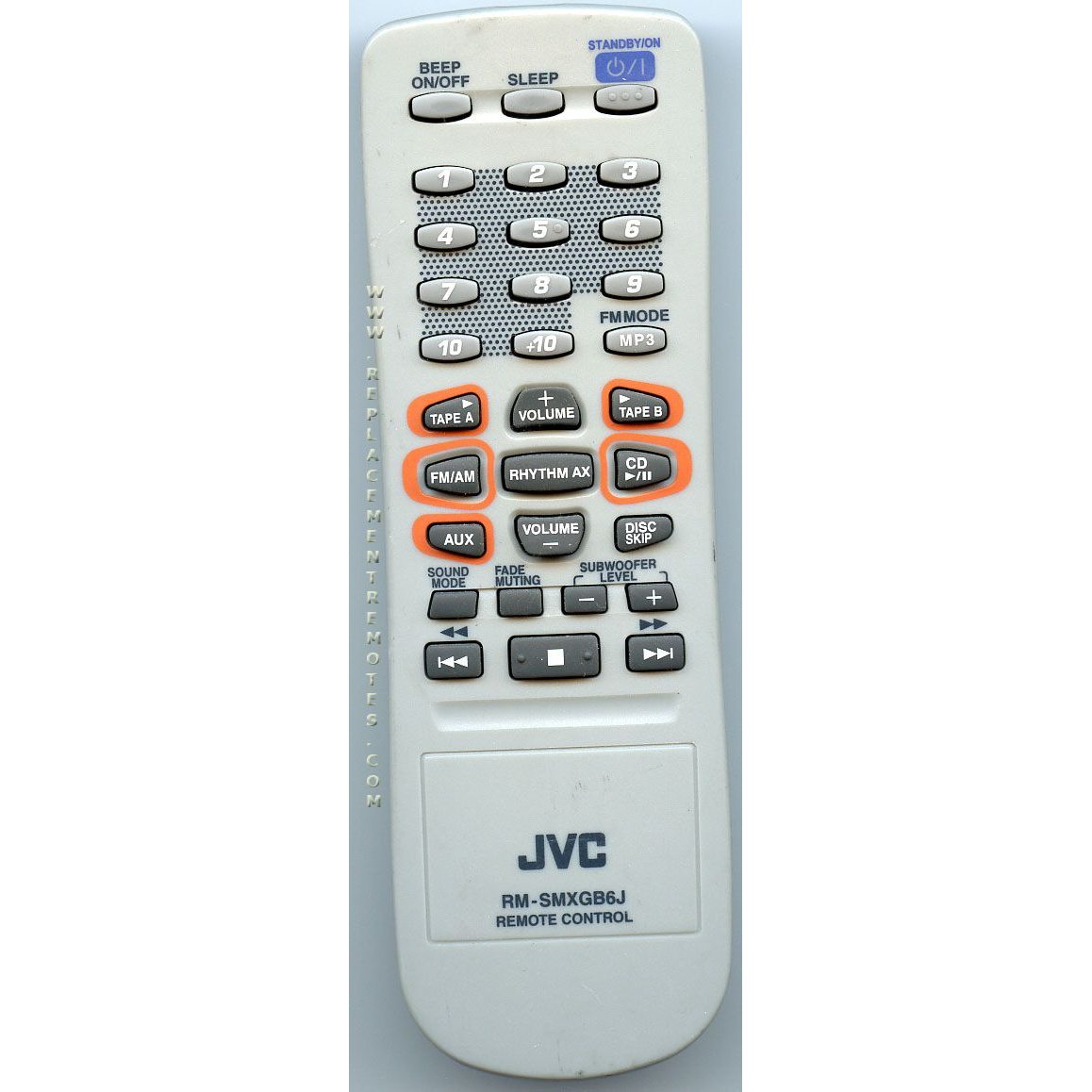 JVC RMSMXGB6J Audio Remote Control