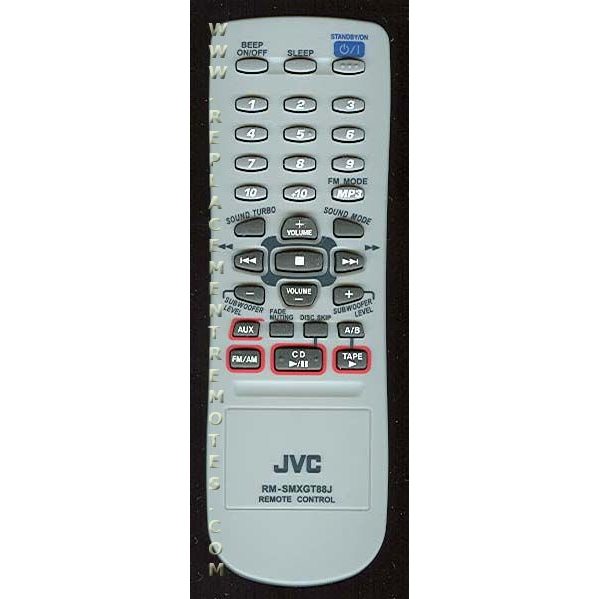 JVC RMSMXGT88J Audio Remote Control