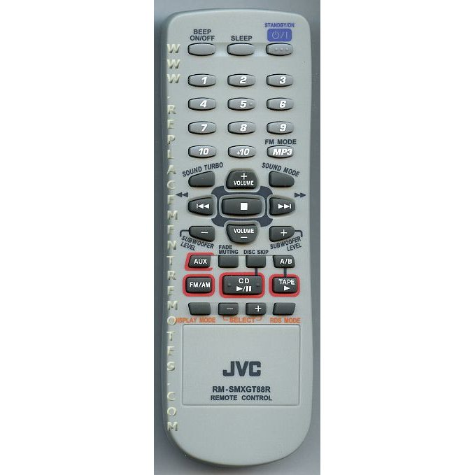 JVC RMSMXGT88R Audio Remote Control