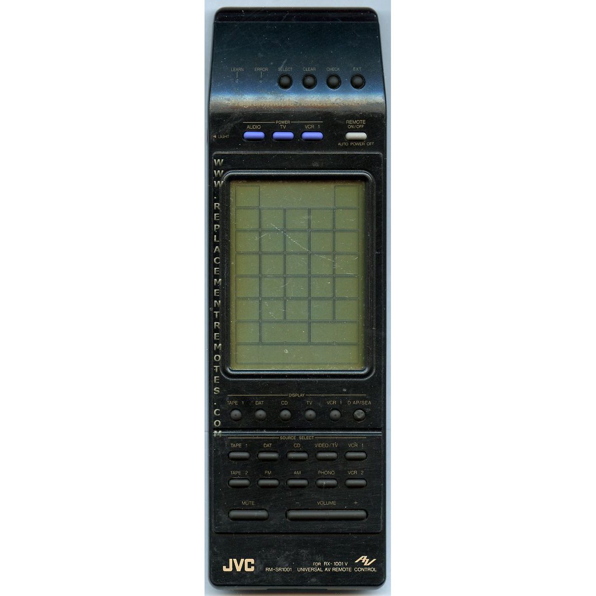 JVC RMSR1001 Receiver Remote Control