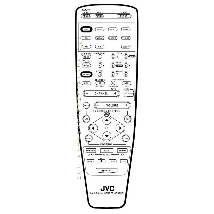 JVC RMSR1024U Audio Remote Control