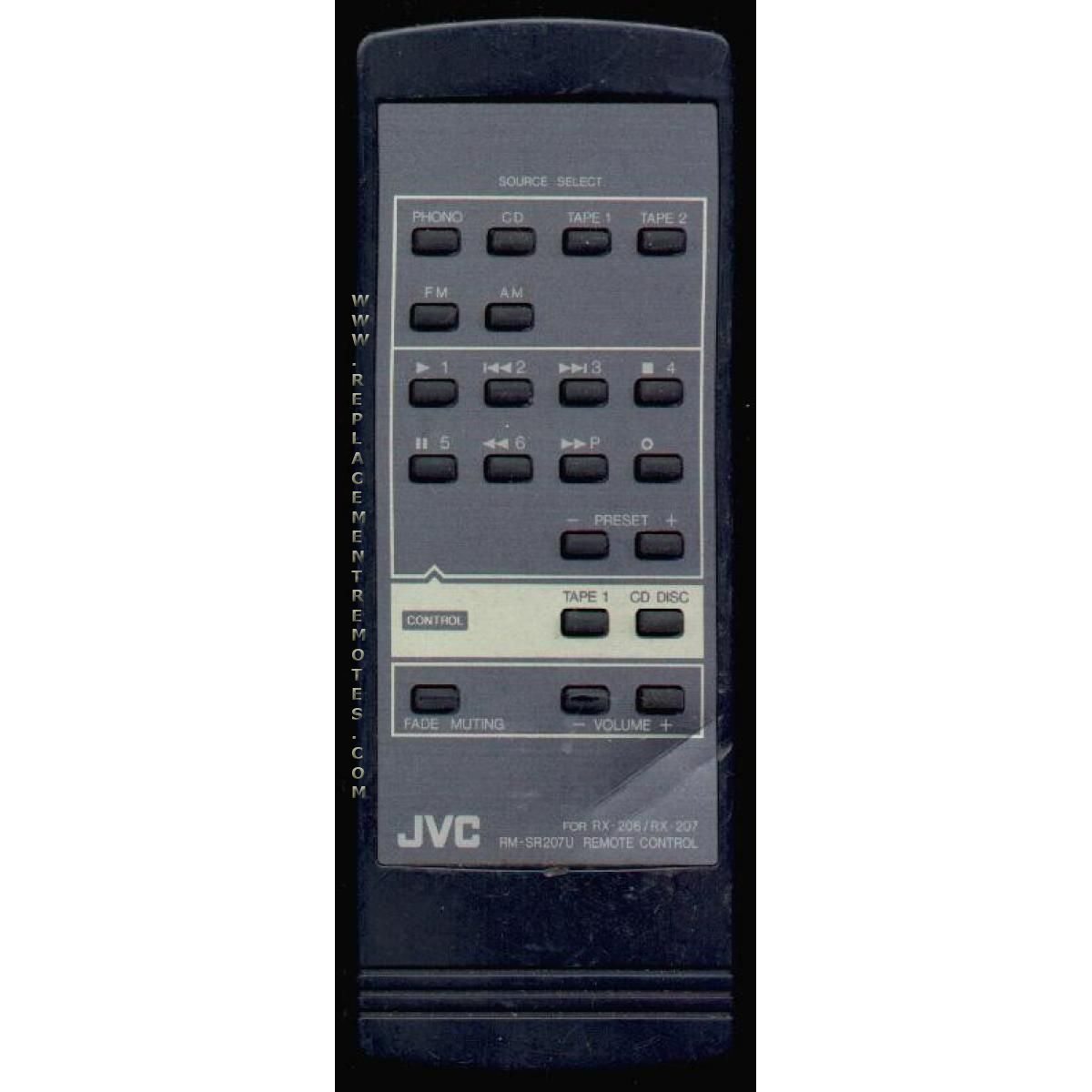 JVC RMSR207U Audio Remote Control