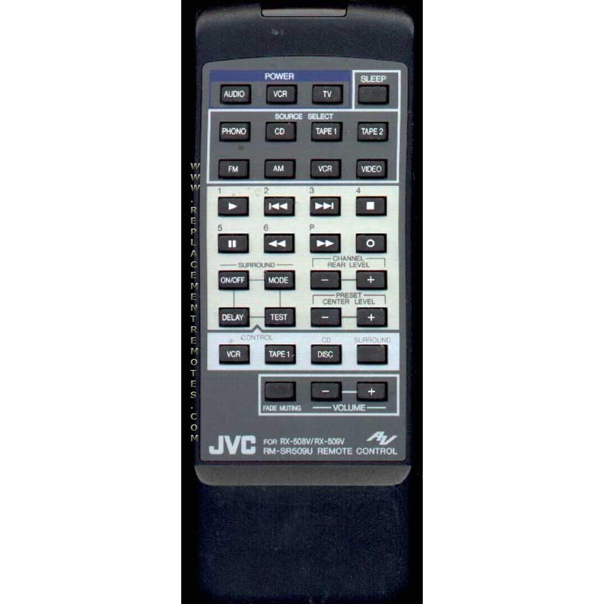 JVC RMSR509U Audio Remote Control