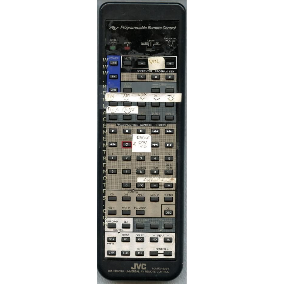 JVC RMSR903U Receiver Remote Control