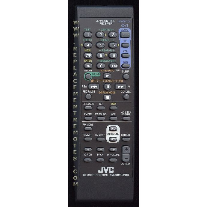 JVC RMSRX5020R Receiver Remote Control