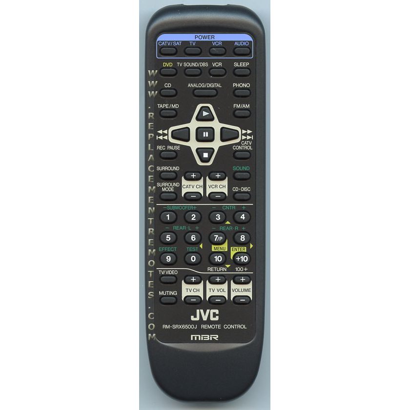 JVC RMSRX6500J DVD/VCR Remote Control