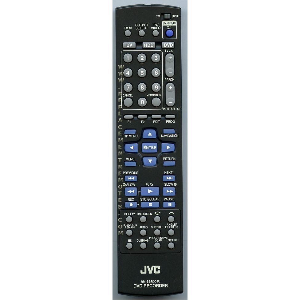 JVC RMSSR004U DVDR Remote Control