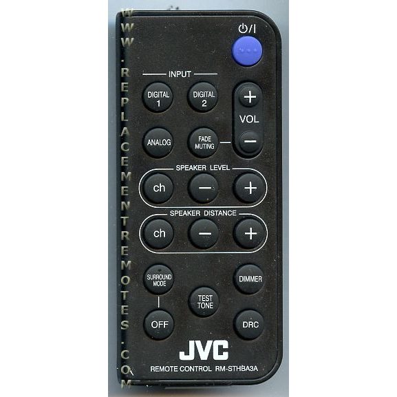 JVC RMSTHBA3A Sound Bar Remote Control