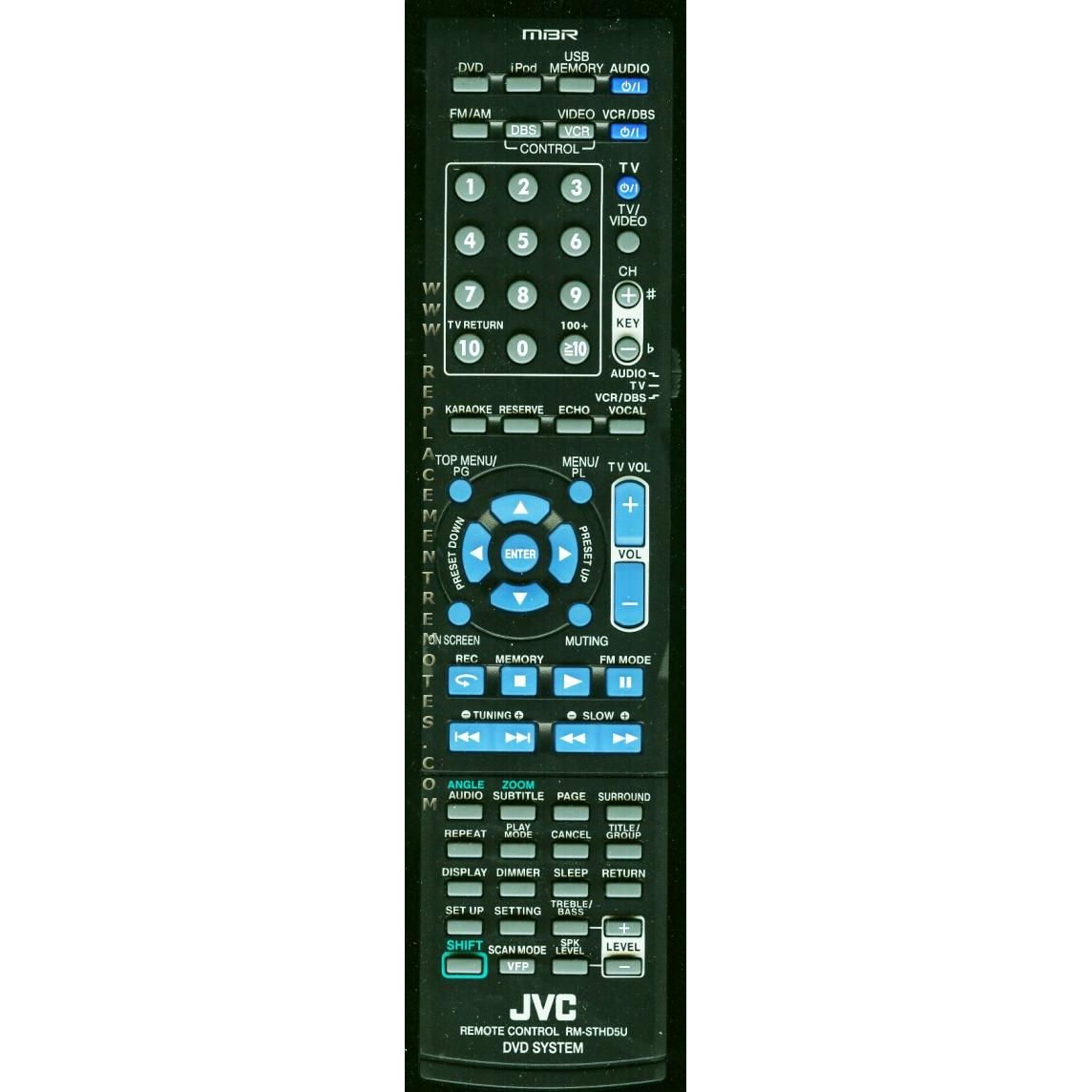 JVC RMSTHD5U Receiver Remote Control