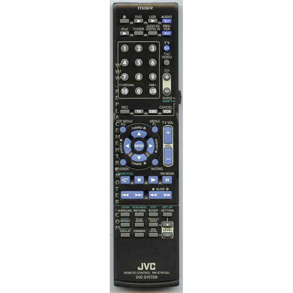 JVC RMSTHF30J DVD Remote Control