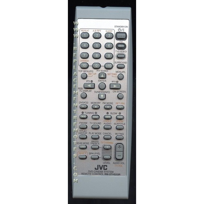 JVC RMSTHS33R Receiver Remote Control