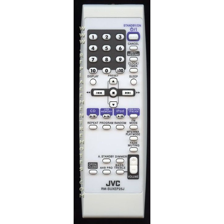 JVC RMSUXEP25J Audio Remote Control