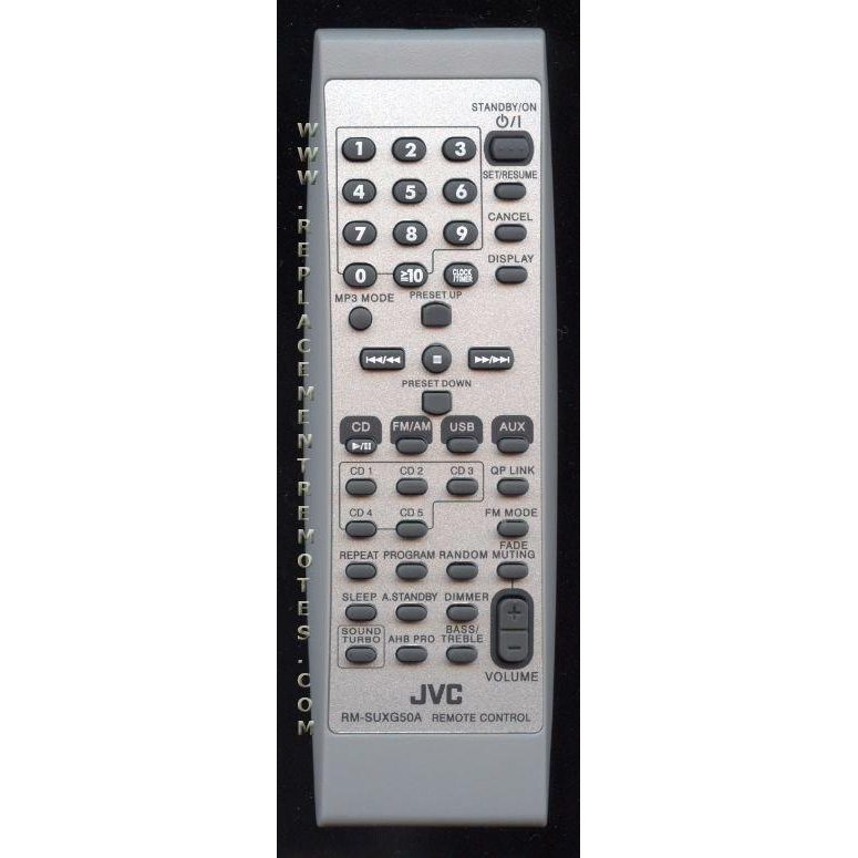 JVC RMSUXG50A Audio Remote Control