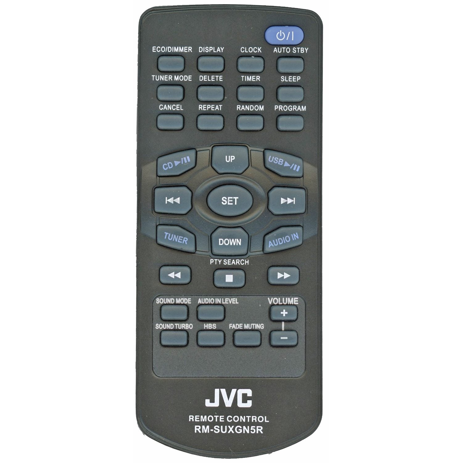 JVC RMSUXGN5R Audio Remote Control