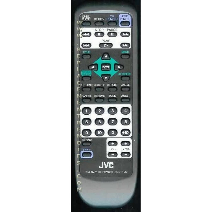 JVC RMSV511UE DVD Remote Control