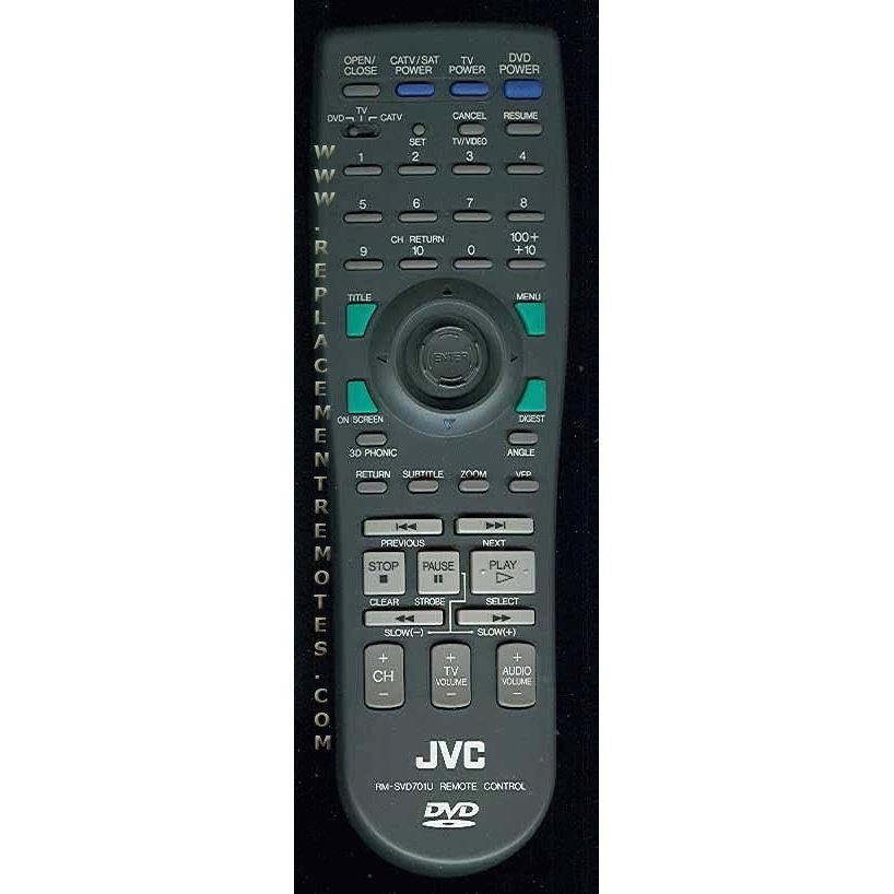 JVC RMSVD701UKP Audio Remote Control