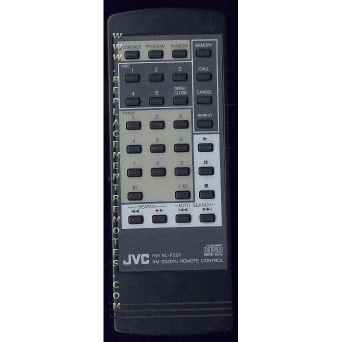 JVC RMSX207U CD Remote Control