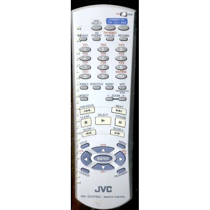 JVC RMSXF85J Audio Remote Control