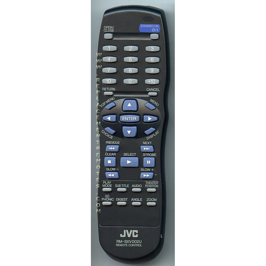 JVC RMSXV002U DVD Remote Control