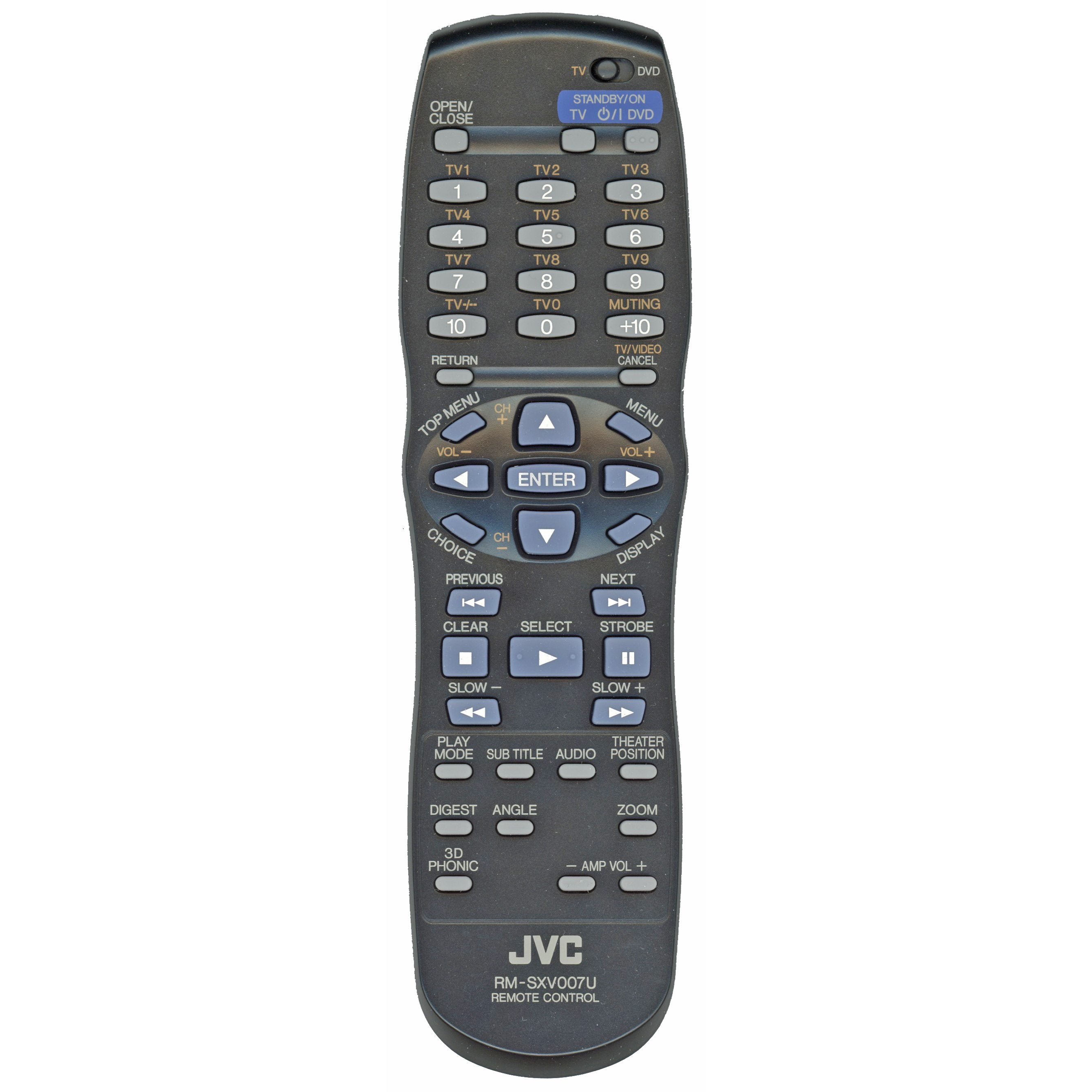 JVC RMSXV007U DVD Remote Control