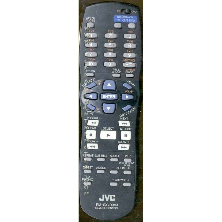 JVC RMSXV008J DVD Remote Control