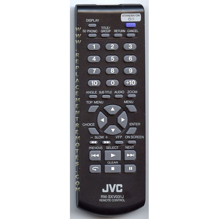 JVC RMSXV031J TV Remote Control