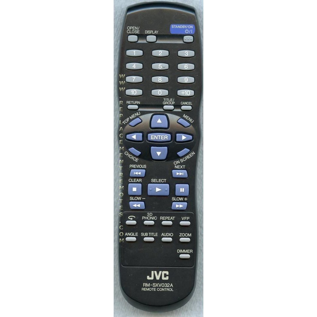 JVC RMSXV032A DVD Remote Control