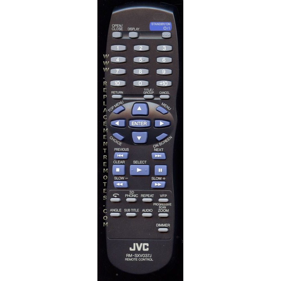 JVC RMSXV037J DVD Remote Control