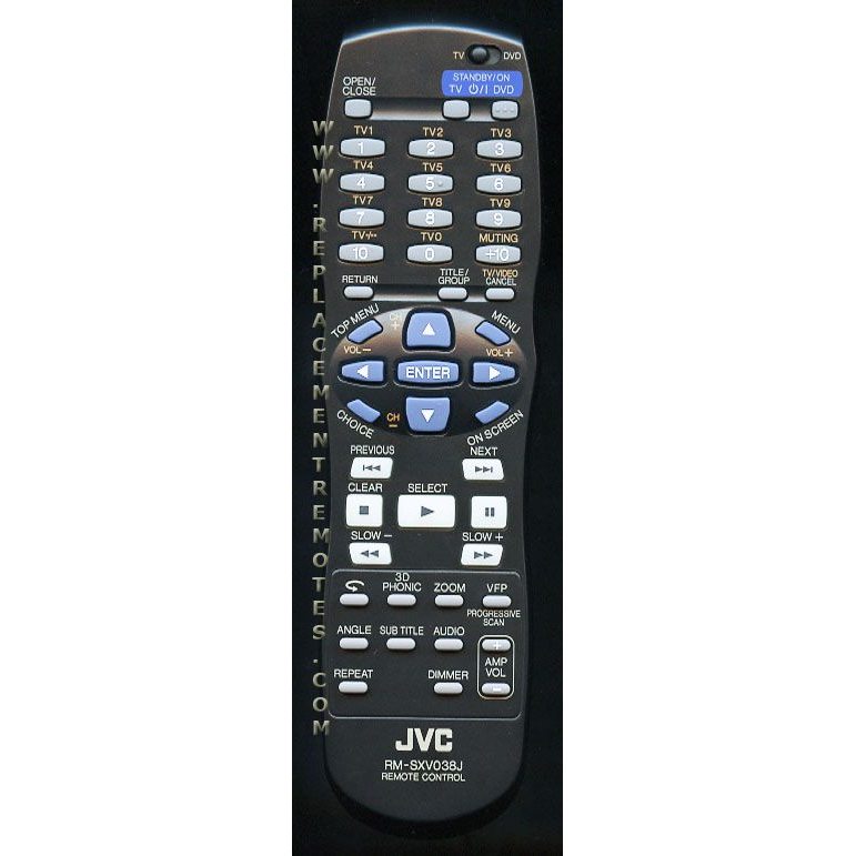 JVC RMSXV038J DVD Remote Control