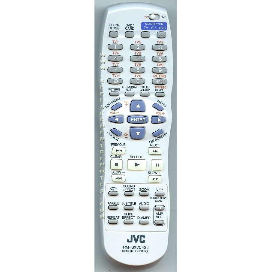 JVC RMSXV042J DVD Remote Control