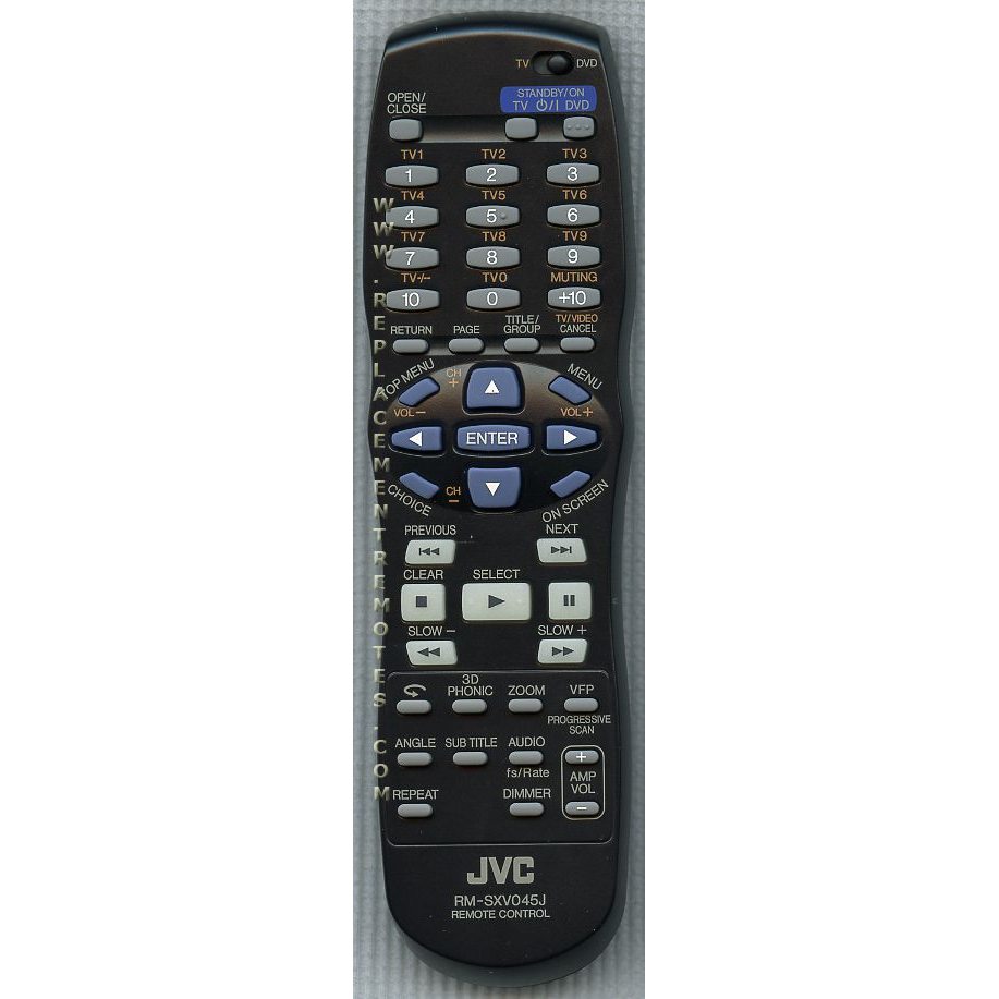 JVC RMSXV045J DVD Remote Control