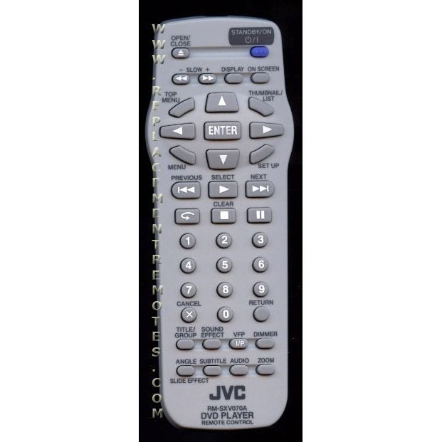 JVC RMSXV070A DVD Remote Control