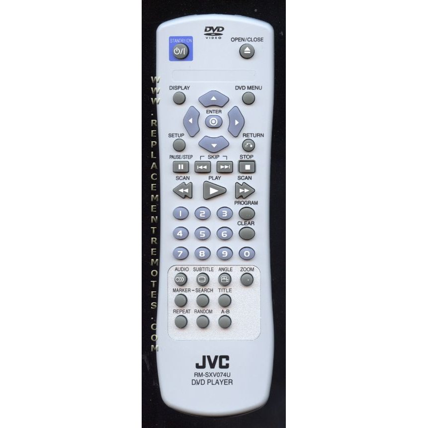 JVC RMSXV074U DVD Remote Control