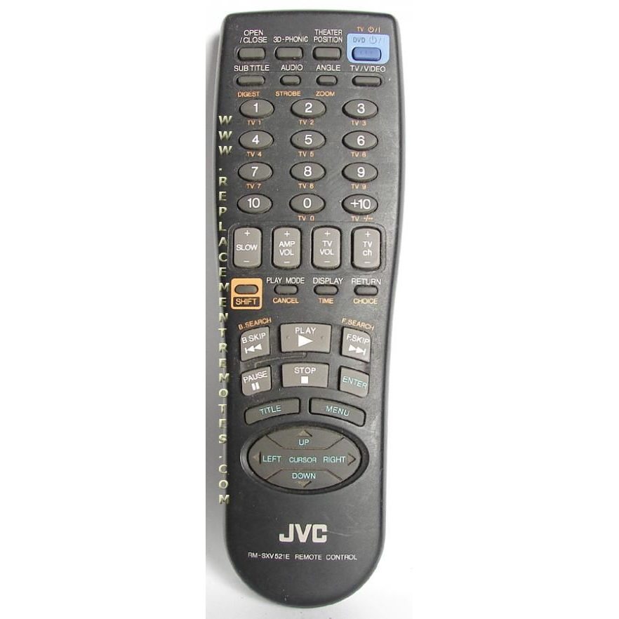 JVC RMSXV521E DVD Remote Control